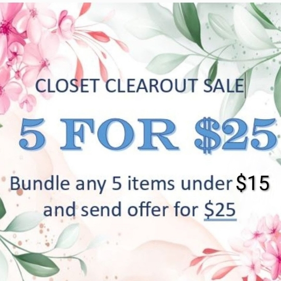 Closet Closeout Sale= 5 for $25, 3 For $15 - Picture 1 of 1